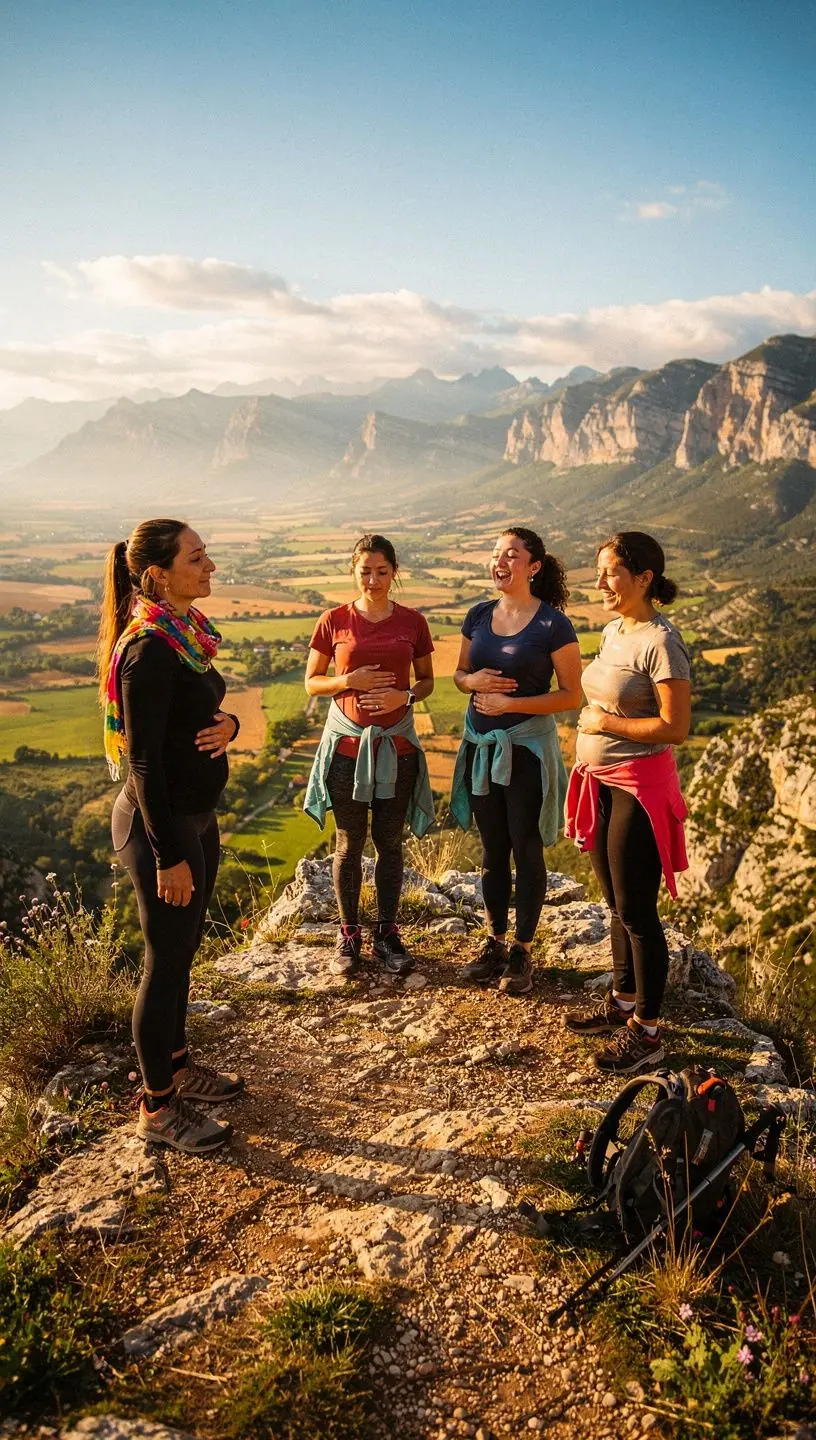 Ambiente relajante con esterillas de yoga y plantas, ideal para la práctica de ejercicios de respiración y drenaje linfático.