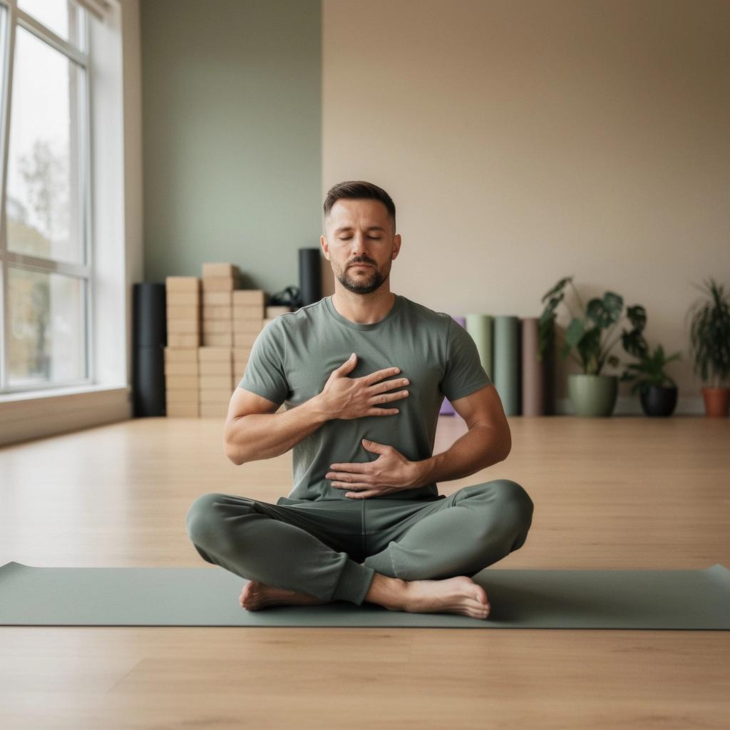 Imágen de un tapete de yoga con accesorios que apoyan la práctica de la desintoxicación.